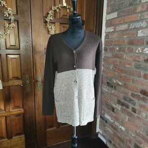 Women's Cardigan Sweater by Adrienne Vittadini, 55% Silk, 45% Cotton